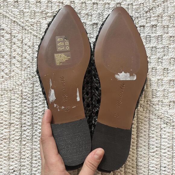 Madewell The Ruth Ballet Flat in Woven Leather in Dark Carob - Picture 6 of 6